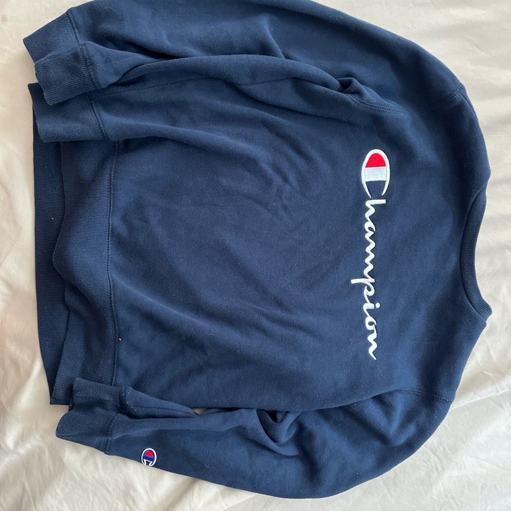 Champion Men's Dark Blue Crewneck Sweater